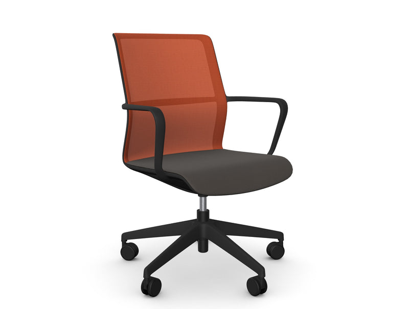 Senator Circo Mesh Office Chair - Graphite - Burnt orange
