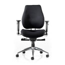 Lockwoodhume Chiro Plus ergonomic heavy-duty office chair in black with a 500mm wide seat, 23.5 stone capacity.