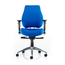 Black ergonomic heavy-duty office chair with wide seat, suitable for up to 23.5 stone, by Lockwoodhume