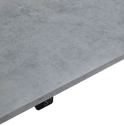 Rusa Dual Motor Standing Desk - Textured Concrete & Bronze Top