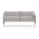 Emmy cushioned 3-seater sofa in light grey fabric with tapered legs by Dynamic Office Solutions
