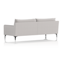 Emmy Cushioned 3 Seater Sofa - Light Grey Fabric with Tapered Legs
