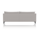 Emmy Cushioned 3 Seater Sofa - Light Grey Fabric with Tapered Legs