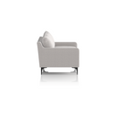 Emmy Cushioned 3 Seater Sofa - Light Grey Fabric with Tapered Legs