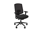 Senator Freeflex ergonomic mesh office chair in black with graphite base and no armrests