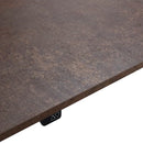 Rusa Dual Motor Standing Desk - Textured Concrete & Bronze Top