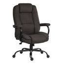 Dark brown fabric bariatric office chair with heavy-duty design, by Lockwoodhume, suitable for 20-25 stone users.