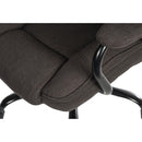 Dark brown fabric heavy duty bariatric office chair with ergonomic design by Lockwoodhume