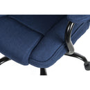 Ink blue heavy-duty fabric office chair by Lockwoodhume, designed for bariatric use, featuring a sturdy frame.