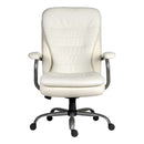 Goliath white leather office chair with heavy-duty design, 590mm-wide seat, 27-stone capacity by Lockwoodhume