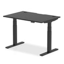 Air Black Series Electric Standing Desk in black, height adjustable from 660-1310mm, dual motor, 120kg capacity