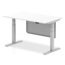 Air Height Adjustable Desk - Steel Modesty Panel | Dual Motor