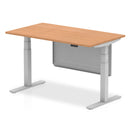 Air Height Adjustable Desk - Steel Modesty Panel | Dual Motor