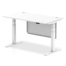 Air Height Adjustable Desk - Steel Modesty Panel | Dual Motor