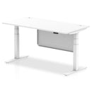 Air Height Adjustable Desk - Steel Modesty Panel | Dual Motor