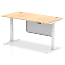 Air Height Adjustable Desk - Steel Modesty Panel | Dual Motor