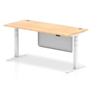Air Height Adjustable Desk - Steel Modesty Panel | Dual Motor