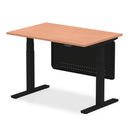 Air Height Adjustable Desk - Steel Modesty Panel | Dual Motor
