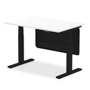 Air Height Adjustable Desk - Steel Modesty Panel | Dual Motor