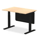 Air Height Adjustable Desk - Steel Modesty Panel | Dual Motor