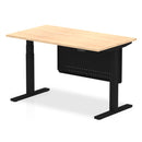 Air Height Adjustable Desk - Steel Modesty Panel | Dual Motor