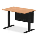 Air Height Adjustable Desk - Steel Modesty Panel | Dual Motor