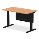 Air Height Adjustable Desk - Steel Modesty Panel | Dual Motor