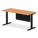 Air Height Adjustable Desk - Steel Modesty Panel | Dual Motor