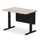 Air Height Adjustable Desk - Steel Modesty Panel | Dual Motor
