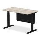 Air Height Adjustable Desk - Steel Modesty Panel | Dual Motor