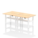 Air 4 Person Height Adjustable Back-to-Back Bench Desk - Slimline