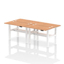 Air 4 Person Height Adjustable Back-to-Back Bench Desk - Slimline