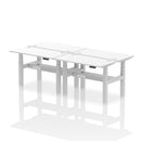 Air 4 Person Height Adjustable Back-to-Back Bench Desk - Slimline