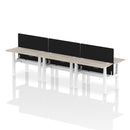 Air 6 Person Height Adjustable Bench Desk - Slimline 600mm Depth