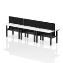 Air 6 Person Height Adjustable Bench Desk - Slimline 600mm Depth