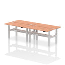 Air 4 Person Height Adjustable Back-to-Back Bench Desk - Slimline