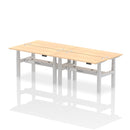 Air 4 Person Height Adjustable Back-to-Back Bench Desk - Slimline