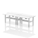 Air 4 Person Height Adjustable Back-to-Back Bench Desk - Slimline