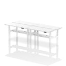 Air 4 Person Height Adjustable Back-to-Back Bench Desk - Slimline