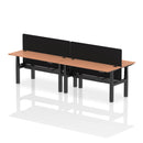 Air 4 Person Height Adjustable Bench Desk - Back-to-Back 600mm