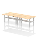 Air 4 Person Height Adjustable Back-to-Back Bench Desk - Slimline