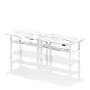 Air 4 Person Height Adjustable Back-to-Back Bench Desk - Slimline