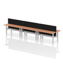 Air 6 Person Height Adjustable Bench Desk - Slimline 600mm Depth
