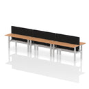 Air 6 Person Height Adjustable Bench Desk - Slimline 600mm Depth