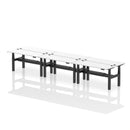 Air Slimline Height Adjustable Bench Desk - 6 Person Back-to-Back