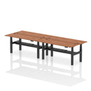 Air 4 Person Height Adjustable Back-to-Back Bench Desk - Slimline