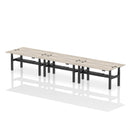 Air Slimline Height Adjustable Bench Desk - 6 Person Back-to-Back