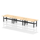 Air Slimline Height Adjustable Bench Desk - 6 Person Back-to-Back