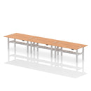 Air Slimline Height Adjustable Bench Desk - 6 Person Back-to-Back