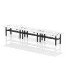 Air Slimline Height Adjustable Bench Desk - 6 Person Back-to-Back